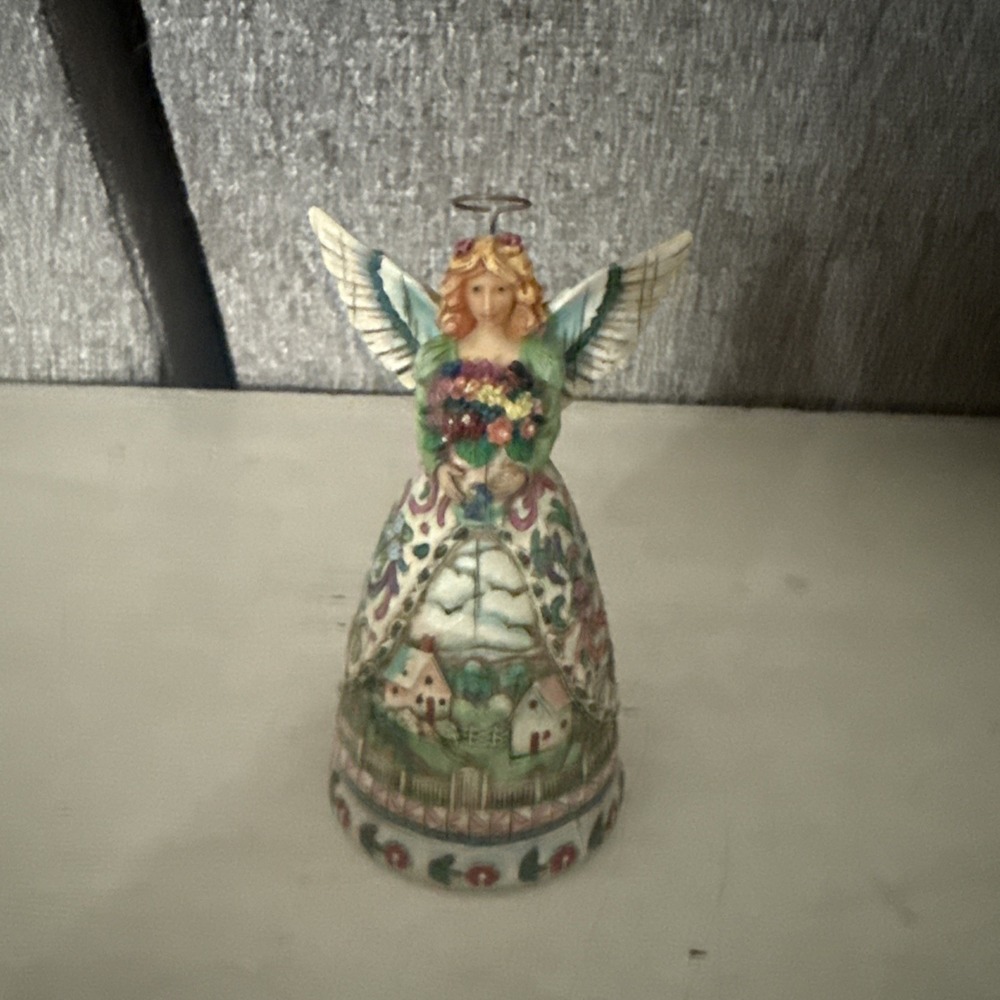 Jim Shore‎ 2006 Heartwood Creek  New Beginnings 4006720 Angel Figurine 4.5"